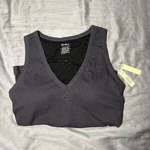 OGL Cotton Air Stretch V-Neck Brami Tank NWT | Large | Black